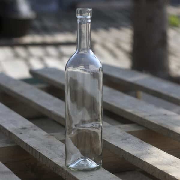 Винна пляшка 0,750 л (прозоре скло) 15шт.